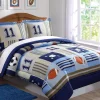 My World Denim And Khaki Sports Twin Comforter Set -Chic Home Store 10005682 fpx