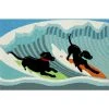 Liora Manne Front Porch Indoor/Outdoor Surfing Dogs Ocean 2'6 X 4' Area Rug -Chic Home Store 10375296 fpx