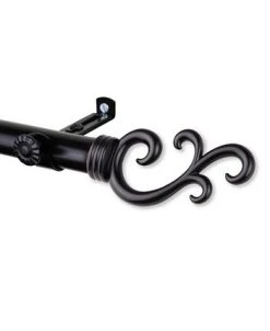 Rod Desyne Swan Curtain Rod 0.8125 Diameter 48 - 84 -Chic Home Store 10444391 fpx