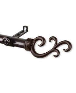 Rod Desyne Swan Curtain Rod 0.8125 Diameter 66 - 120