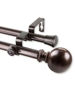 Rod Desyne Jordana Double Curtain Rod 13/16 Inch Dia 28-48 Inch -Chic Home Store 10444540 fpx