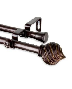 Rod Desyne Bisque Double Curtain Rod 0.8125 Diameter 66 - 120