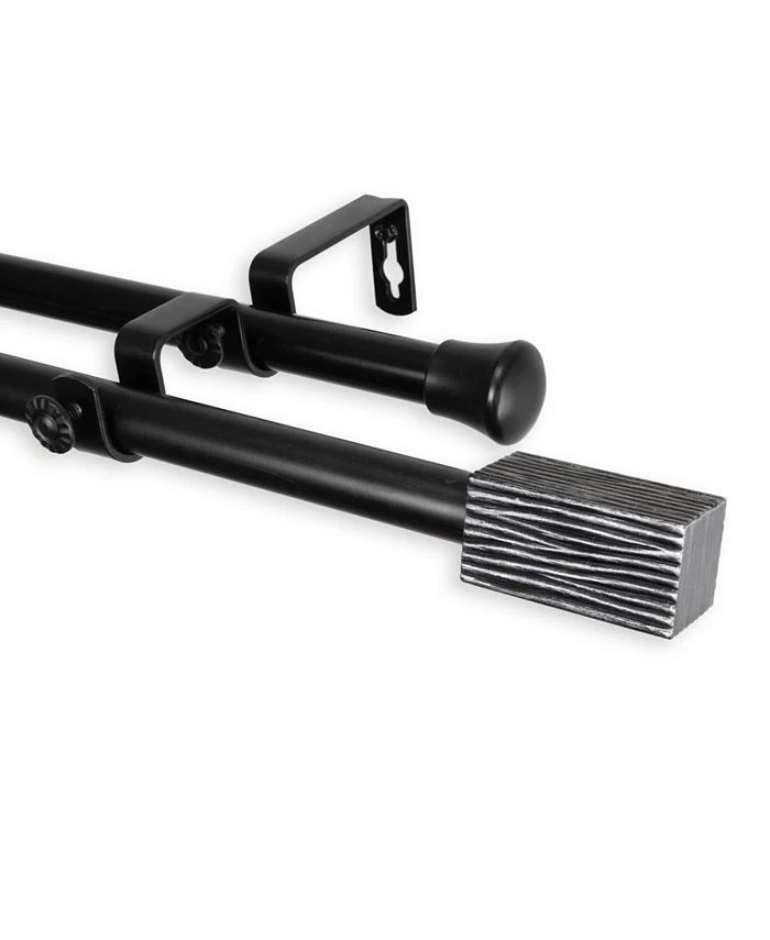 Rod Desyne Alder Double Curtain Rod 13/16 Inch Dia 48-84 Inch 3 Rod Desyne Alder Double Curtain Rod 13/16 Inch Dia 48-84 Inch