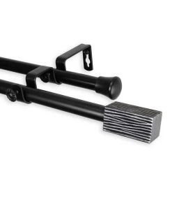 Rod Desyne Alder Double Curtain Rod, 13/16 Inch Diameter 120-170 Inch