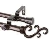 Rod Desyne Swan Double Curtain Rod 0.8125 Diameter 28 - 48 -Chic Home Store 10444601 fpx