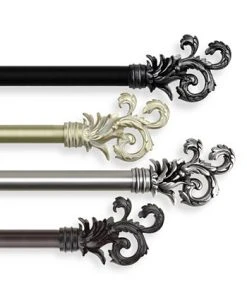 Rod Desyne Plume Curtain Rod 1 Inch Dia 120-170 Inch -Chic Home Store 10444773 fpx
