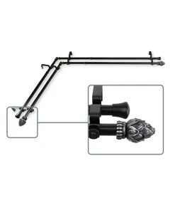 Rod Desyne Bud Corner Window Double Curtain Rod 0.8125 Diameter 28 - 48