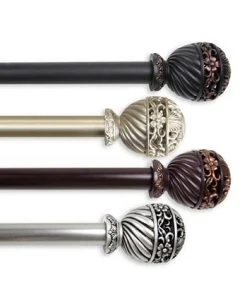 Rod Desyne Lanette Curtain Rod 1 OD 120-170 Inch -Chic Home Store 10444992 fpx