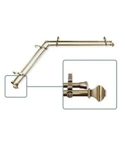 Rod Desyne Marion Corner Window Double Curtain Rod 0.8125 Diameter 66 - 120 -Chic Home Store 10445008 fpx