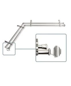 Rod Desyne Marion Corner Window Double Curtain Rod 0.8125 Diameter 66 - 120 -Chic Home Store 10445033 fpx