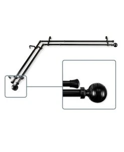 Rod Desyne Arman Corner Window Double Curtain Rod 0.8125 Diameter 48 - 84