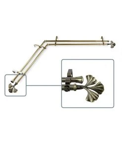 Rod Desyne Fortune Double Corner Curtain Rod 13/16 Inch Dia 28-48 Inch -Chic Home Store 10445244 fpx