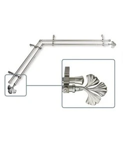 Rod Desyne Fortune Double Corner Curtain Rod 13/16 Inch Dia 48-84 Inch