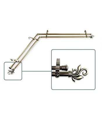 Rod Desyne Lilah Double Corner Curtain Rod 13/16 Inch Dia 120-170 Inch 8 Rod Desyne Lilah Double Corner Curtain Rod 13/16 Inch Dia 120-170 Inch - Image 6