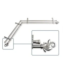 Rod Desyne Lilah Double Corner Curtain Rod 13/16 Inch Dia 66-120 Inch -Chic Home Store 10445292 fpx