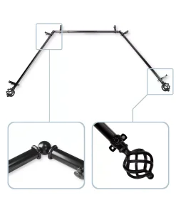 Rod Desyne Twist 0.8125 Bay Window Curtain Rod 20 - 36- 38 - 72 12 Rod Desyne Twist 0.8125 Bay Window Curtain Rod 20 - 36- 38 - 72 -Chic Home Store 10445326 fpx