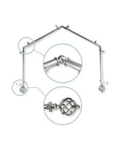 Rod Desyne Twist 4-Sided Bay Curtain Rod 13/16 Inch Dia 14 Rod Desyne Twist 4-Sided Bay Curtain Rod 13/16 Inch Dia -Chic Home Store 10445481 fpx