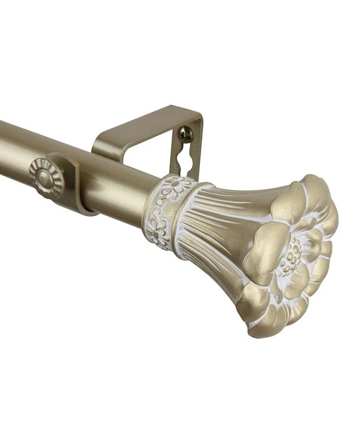 Rod Desyne Blossom Curtain Rod 1 Inch Dia 120-170 Inch 3 Rod Desyne Blossom Curtain Rod 1 Inch Dia 120-170 Inch