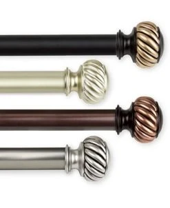 Rod Desyne Baldir Curtain Rod 1 OD 120-170 Inch -Chic Home Store 10445596 fpx