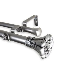 Rod Desyne Blossom Double Curtain Rod 1 OD 160-240 Inch