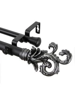 Rod Desyne Plume Double Curtain Rod 1 OD 160-240 Inch -Chic Home Store 10445994 fpx