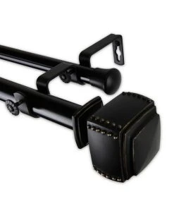 Rod Desyne Bennett Double Curtain Rod 1 OD 48-84 Inch