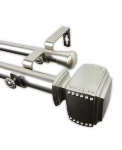 Rod Desyne Bennett Double Curtain Rod 1 OD 120-170 Inch