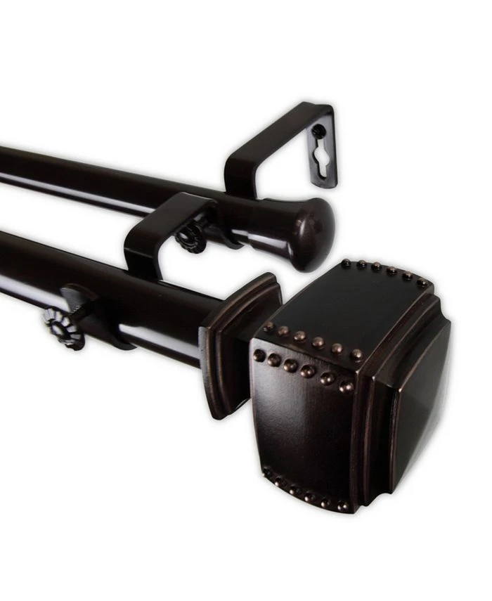 Rod Desyne Bennett Double Curtain Rod 1 OD 160-240 Inch 3 Rod Desyne Bennett Double Curtain Rod 1 OD 160-240 Inch