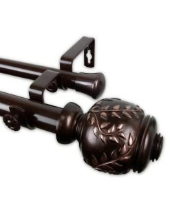 Rod Desyne Colette Double Curtain Rod 1 OD 28-48 Inch