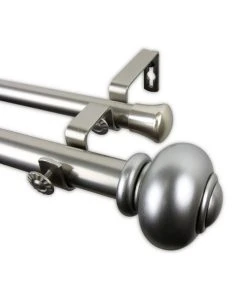 Rod Desyne Tunda Double Curtain Rod 1 OD 28-48 Inch