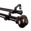 Rod Desyne Tunda Double Curtain Rod 1 OD 120-170 Inch