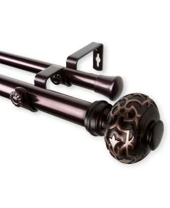 Rod Desyne Maple Double Curtain Rod 1 OD 120-170 Inch -Chic Home Store 10446557 fpx