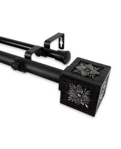 Rod Desyne Ophelia Double Curtain Rod 1 OD 28-48 Inch