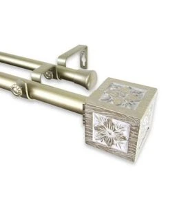 Rod Desyne Ophelia Double Curtain Rod 1 OD 66-120 Inch -Chic Home Store 10446651 fpx