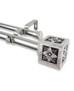 Rod Desyne Ophelia Double Curtain Rod 1 OD 66-120 Inch -Chic Home Store 10446656 fpx