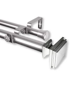 Rod Desyne Bedpost Double Curtain Rod 1 OD 28-48 Inch