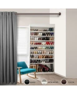 Rod Desyne 1.5 Adjustable 48-84 Inch Room Divider Rod And Socket Set -Chic Home Store 10447099 fpx