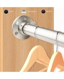 Rod Desyne 1 Adjustable Closet Rod 28-48 Inch And Socket Set -Chic Home Store 10447112 fpx