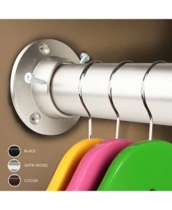 Rod Desyne 1.5 Adjustabe Closet Rod 48-84 Inch And Socket Set -Chic Home Store 10447122 fpx