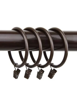 Rod Desyne 2-1/2 Inch Curtain Rings W/ Clip (Set Of 10) -Chic Home Store 10447145 fpx