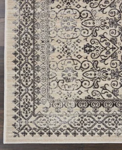 Kathy Ireland Home KI34 Silver Screen KI342 Gray 4' X 6' Area Rug 8 Kathy Ireland Home KI34 Silver Screen KI342 Gray 4' X 6' Area Rug -Chic Home Store 10773750 fpx