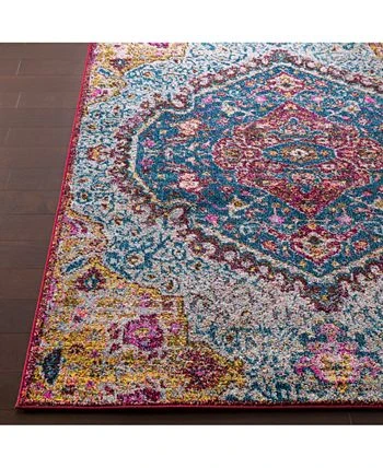 Surya Anika ANI-1015 Aqua 5'3 X 7'3 Area Rug 5 Surya Anika ANI-1015 Aqua 5'3 X 7'3 Area Rug - Image 3