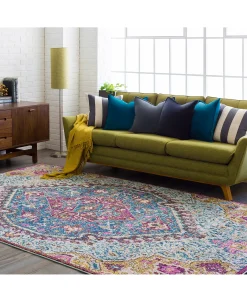 Surya Anika ANI-1015 Aqua 5'3 X 7'3 Area Rug 12 Surya Anika ANI-1015 Aqua 5'3 X 7'3 Area Rug -Chic Home Store 10979164 fpx