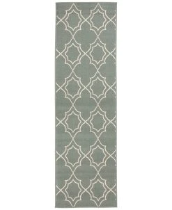 Surya Alfresco ALF-9589 Sage 2'3 X 11'9 Runner Area Rug, Indoor/Outdoor