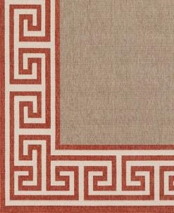 Surya Alfresco ALF-9628 Rust 8'9 Round Area Rug, Indoor/Outdoor -Chic Home Store 11090224 fpx