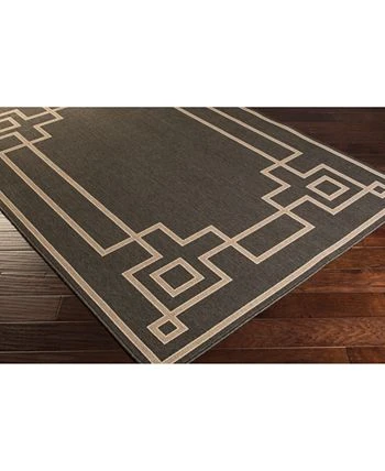 Surya Alfresco ALF-9630 Black 3' X 5'6 Area Rug, Indoor/Outdoor 4 Surya Alfresco ALF-9630 Black 3' X 5'6 Area Rug, Indoor/Outdoor - Image 2