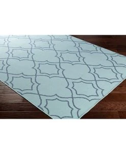 Surya Alfresco ALF-9652 Aqua 8'9 Round Area Rug, Indoor/Outdoor -Chic Home Store 11090347 fpx