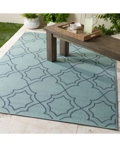 Surya Alfresco ALF-9652 Aqua 8'9 Round Area Rug, Indoor/Outdoor -Chic Home Store 11090351 fpx