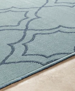 Surya Alfresco ALF-9652 Aqua 8'9 Round Area Rug, Indoor/Outdoor -Chic Home Store 11090354 fpx