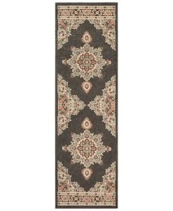 Surya Alfresco ALF-9671 Black 2'3 X 11'9 Runner Area Rug, Indoor/Outdoor
